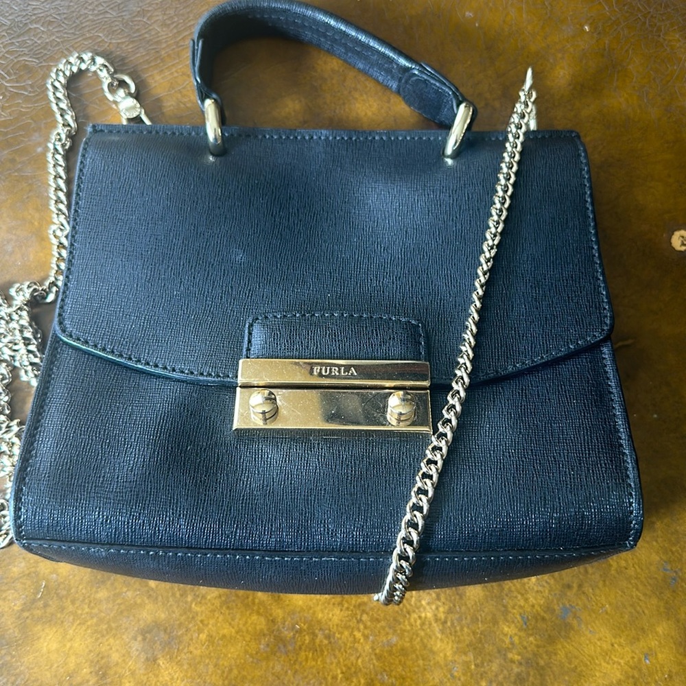 Furla safiano leather mini Julia purse